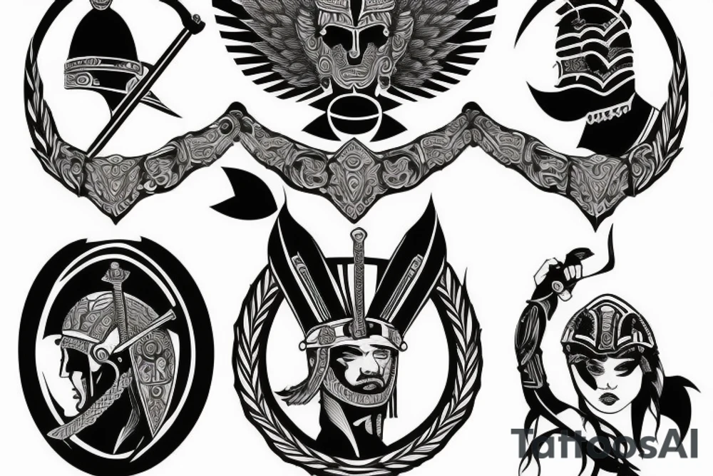 Roman warrior tattoo idea