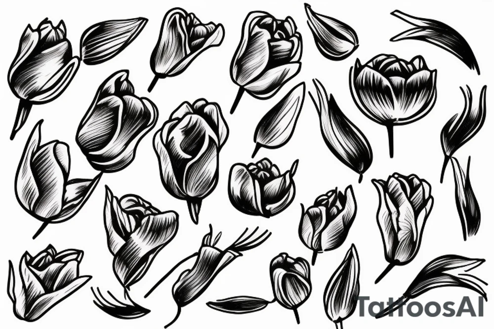 aazadi and tulip tattoo idea