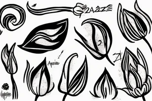 aazadi and tulip tattoo idea
