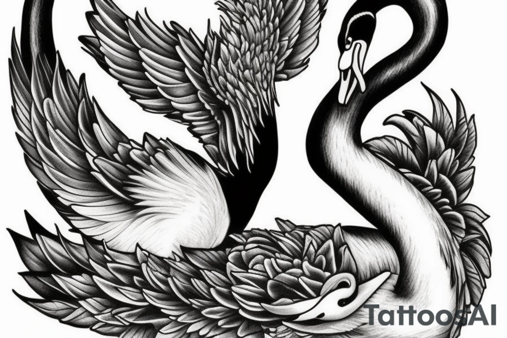 Music swan tattoo idea