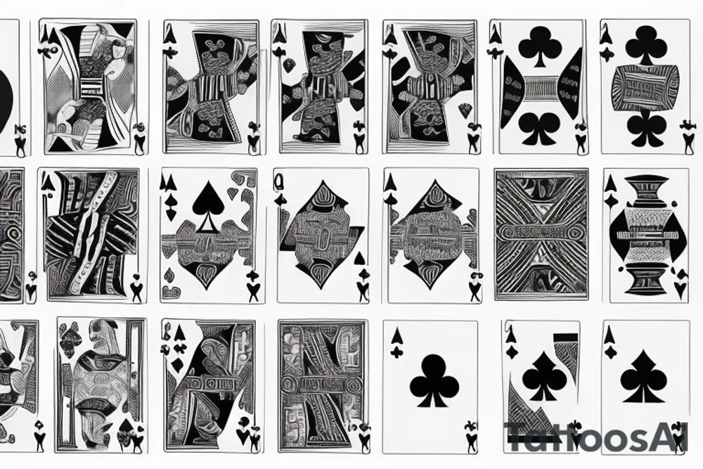 4 Aces playing cards tattoo idea