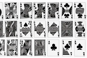4 Aces playing cards tattoo idea