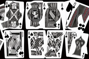 4 Aces playing cards tattoo idea