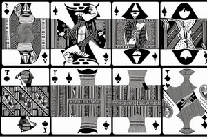 Man throwing playing cards on the table tattoo idea
