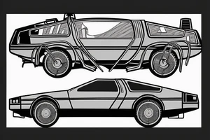 Black delorean tattoo idea