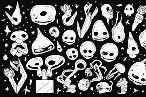 alien smoking a joint tattoo idea