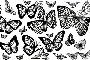 three butterflys next to eahother tattoo idea