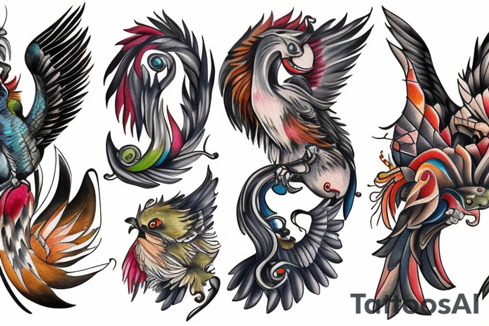 Griffin watercolor tattoo idea
