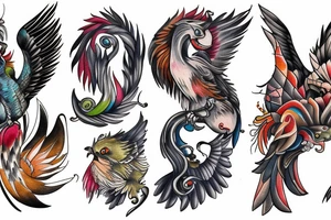 Griffin watercolor tattoo idea