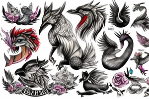 Griffin watercolor tattoo idea