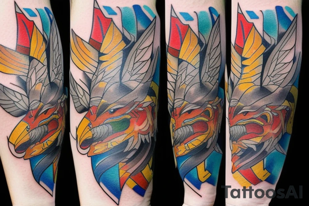 Griffin watercolor tattoo idea