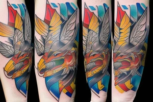 Griffin watercolor tattoo idea