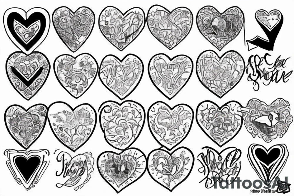 Fire heart tattoo idea