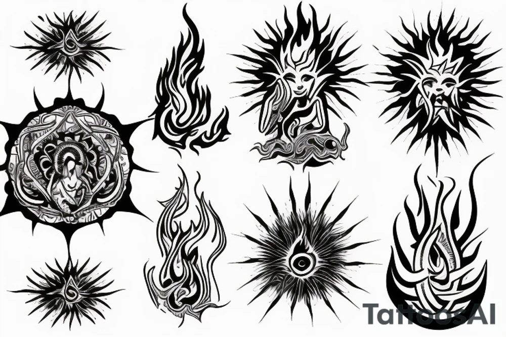 Spiritual fire tattoo idea