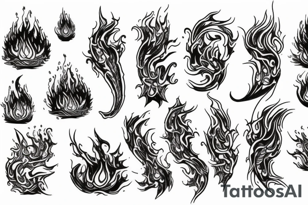 Spiritual fire growth tattoo idea