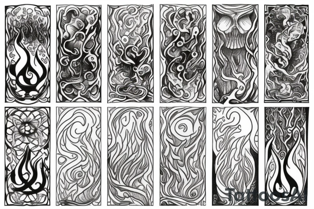 Spiritual fire growth tattoo idea
