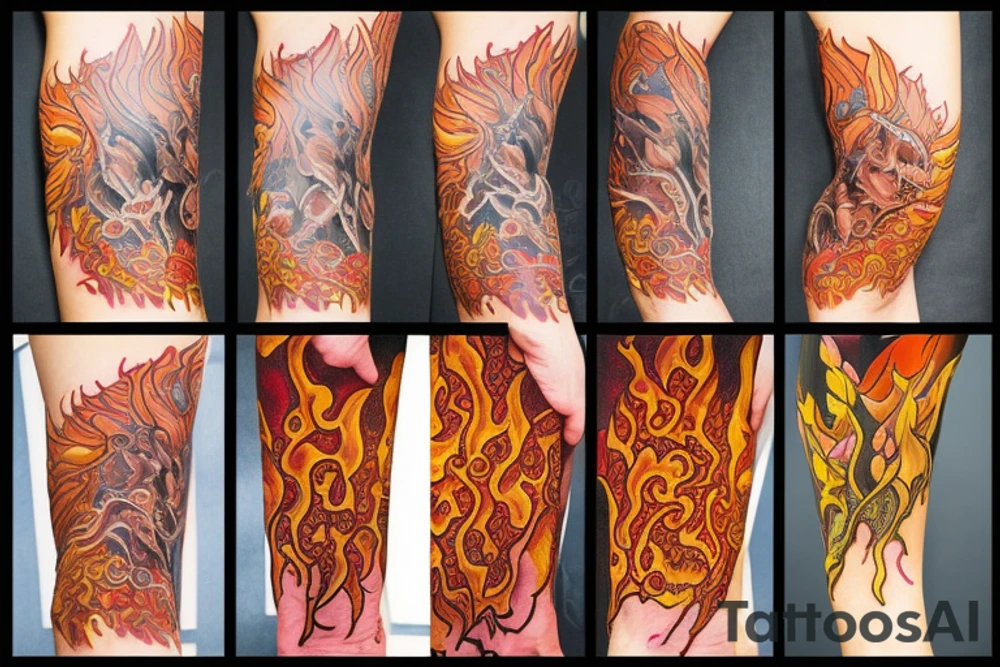 Spiritual fire growth tattoo idea