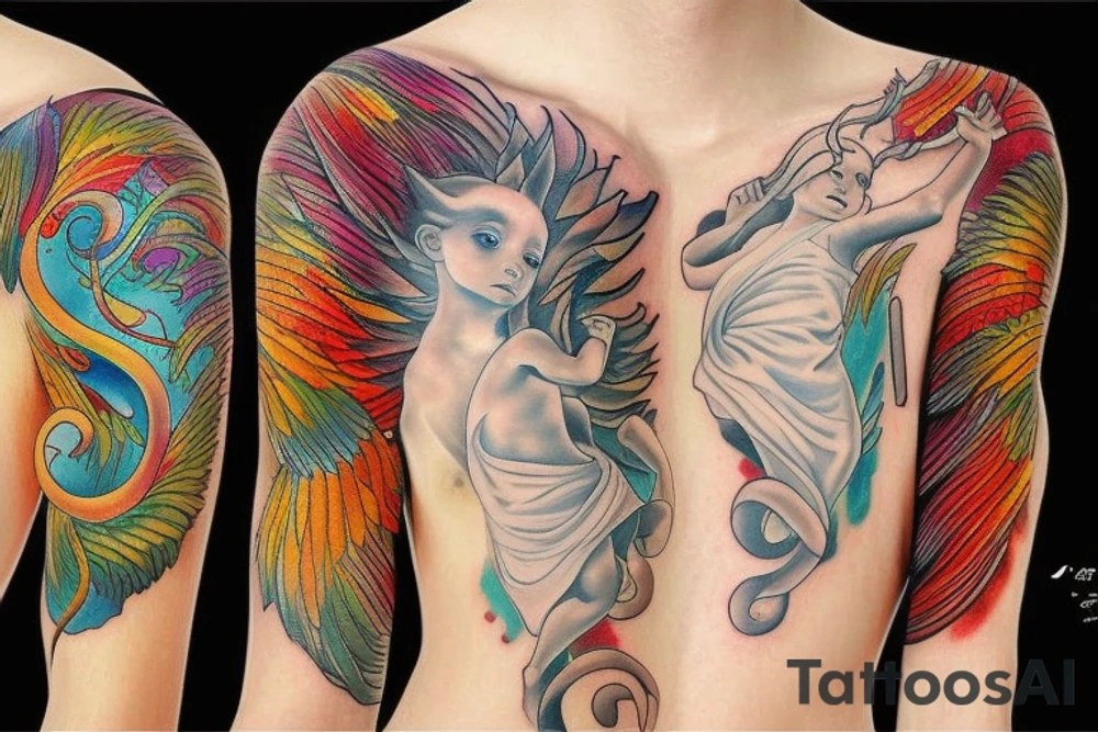 Spiritual fire growth tattoo idea
