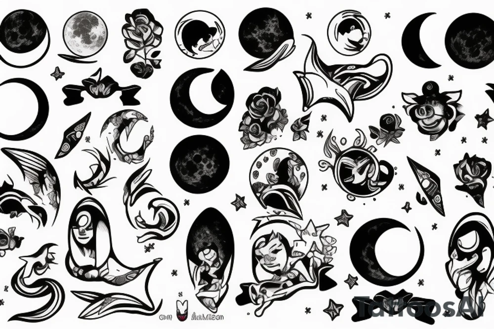 Moon tattoo idea