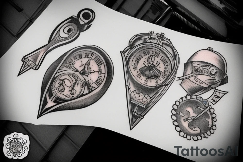 Family oriented tattoo that shows travel being important tattoo idea
