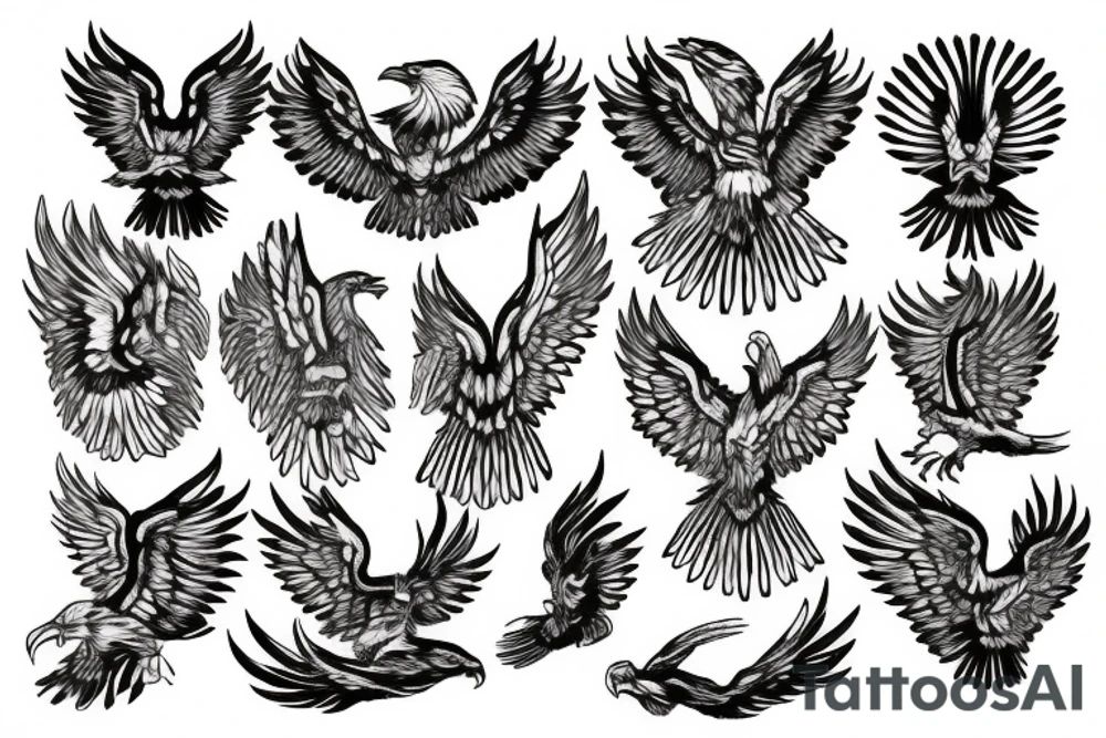 Stone Eagle water tattoo idea