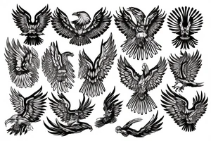 Stone Eagle water tattoo idea