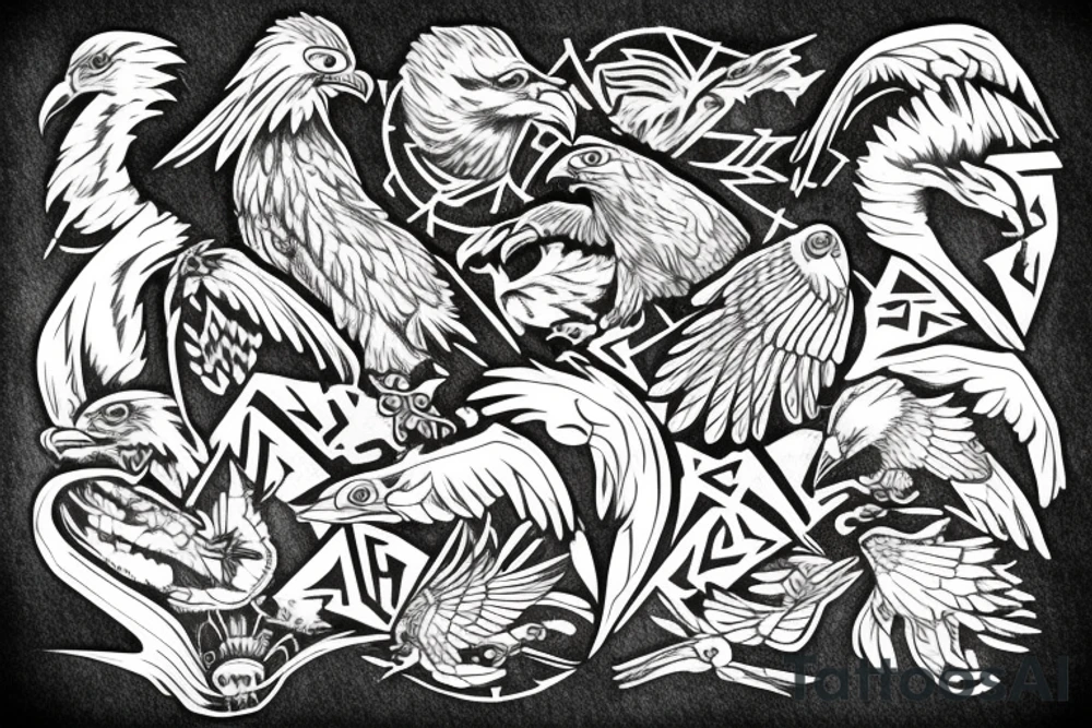 Stones, Eagle, Dream tattoo idea