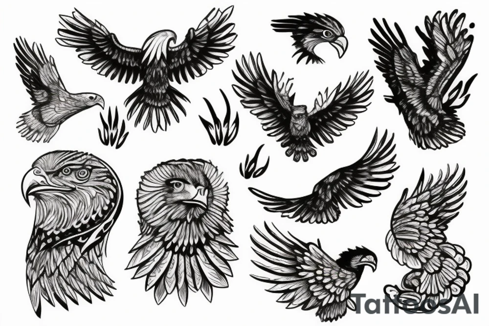 Stones, Eagle, Dream tattoo idea