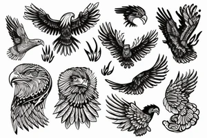 Stones, Eagle, Dream tattoo idea