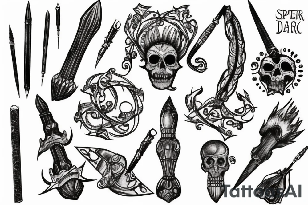spear tattoo idea