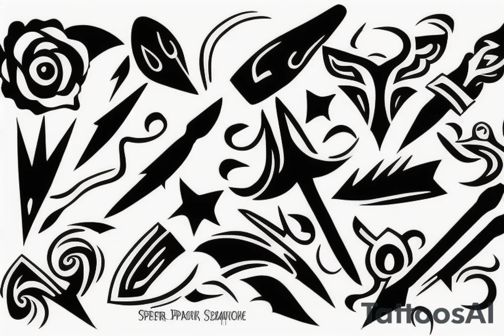 spear tattoo idea