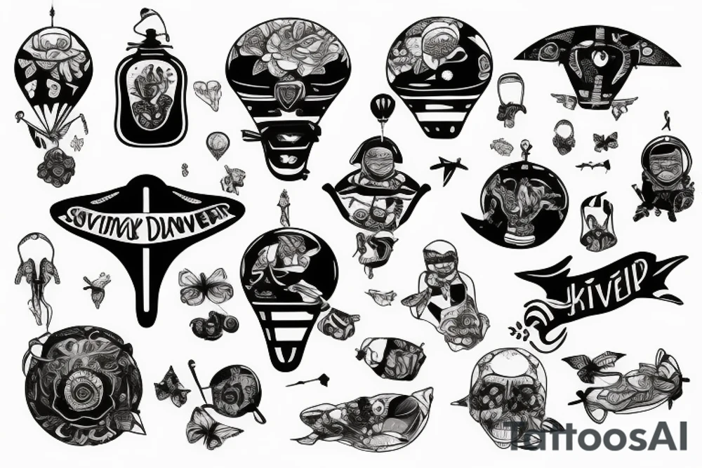 skydiver world family live tattoo idea