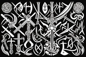 nordic rune sword tattoo idea
