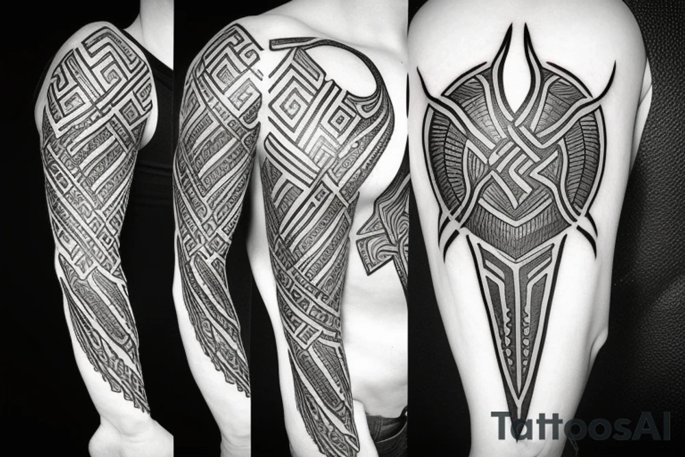 nordic rune sword tattoo idea