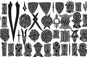 nordic rune sword tattoo idea