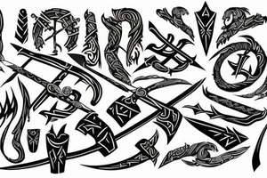nordic rune sword tattoo idea