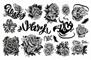 Blocked writing tattoo idea