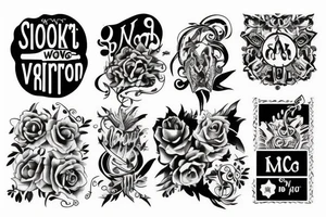 Blocked writing tattoo idea