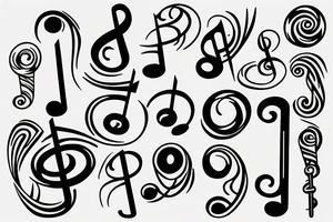 sol key music note tattoo idea