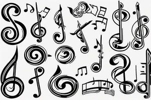 sol key music note tattoo idea