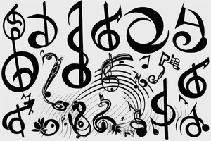 sol key music note tattoo idea