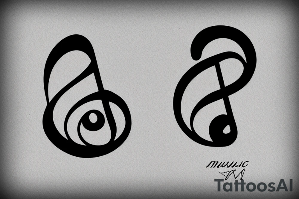 sol key music note tattoo idea