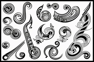 sol key music note tattoo idea