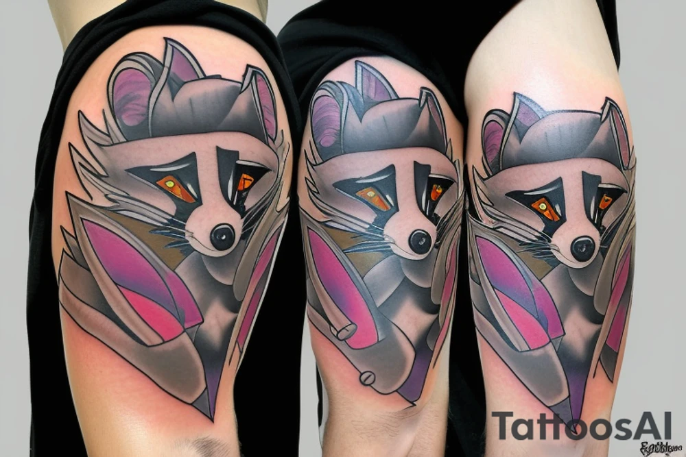 mafia racoon tattoo idea