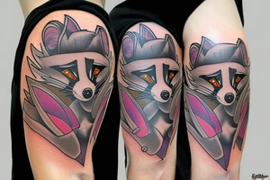mafia racoon tattoo idea