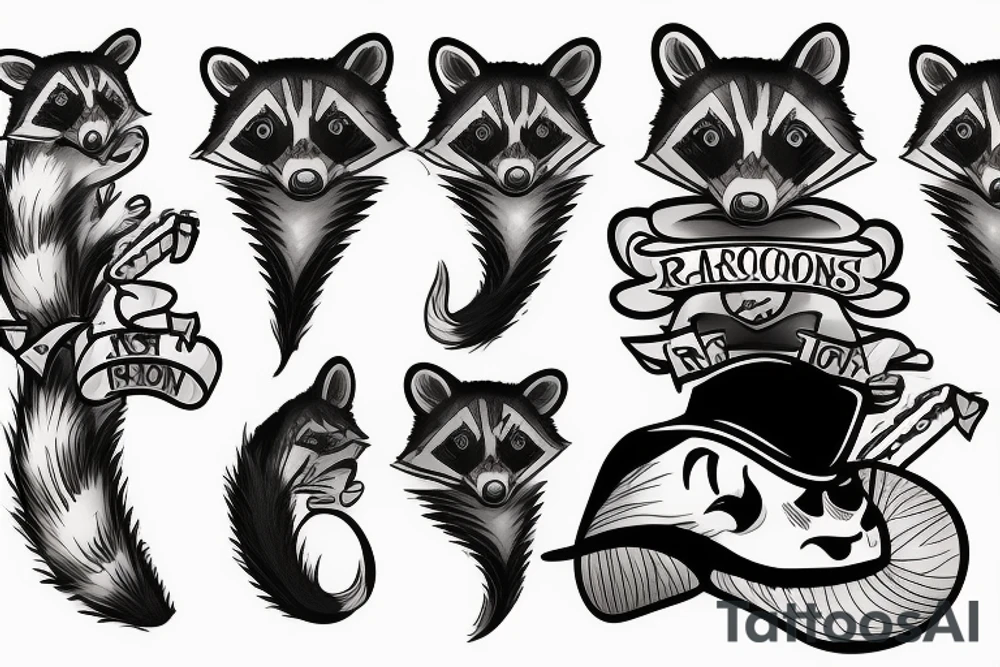 mafia racoon tattoo idea