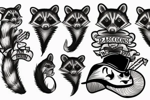 mafia racoon tattoo idea