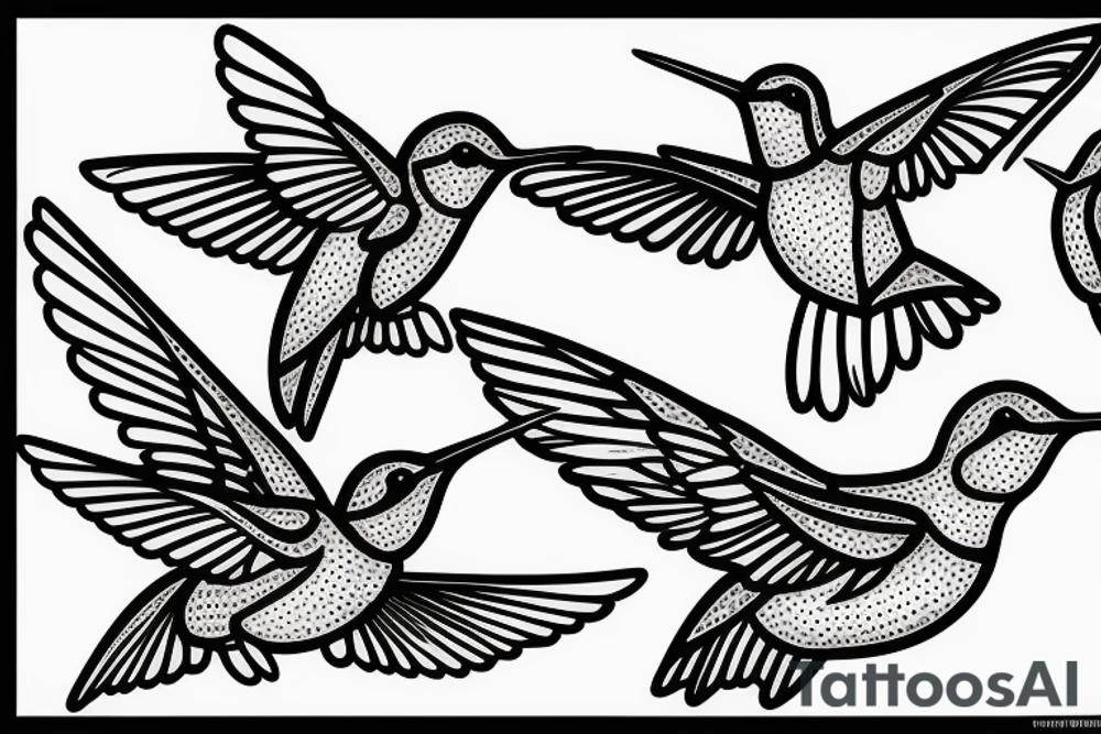Three hummingbirds tattoo idea