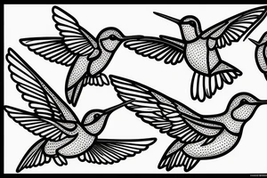 Three hummingbirds tattoo idea
