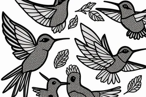 Three hummingbirds tattoo idea